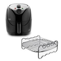 Compre Fritadeira elétrica Air Fryer 6,5L C/ Grade 1800w-220v e Leve Suporte para Espetos Obabox - CE126K