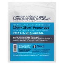 Compressa Campo Operatório 25x28 c/ 05 unid - Neve