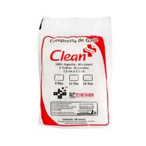 Compressa De Gaze 13 Fios 7,5 X 7,5Cm Clean 500 Unidades Compressa De Gaze 13 Fios 7,5 X 7,5Cm Clean 500 Unidades