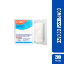 Compressa de Gaze 7,5X7,5 C/10 Estéril 11F (200 Pacotes) - Cremer