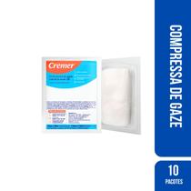 Compressa de Gaze 7,5X7,5 Estéril 11F (10 Pacotes) - Cremer Compressa de Gaze 7,5X7,5 Estéril 11F (10 Pacotes) - Cremer