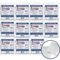Compressa De Gaze Esteril 13 Fios Nobre Hidrofila Kit 500 Un