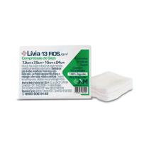 Compressa de gaze livia 7,5 x 7,5 c/10 est 13f - american medical