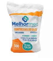 Compressa de Gaze Não Estéril 13 fios com 500 unidades MelhorMed