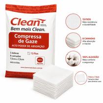 Compressa de Gaze Não Estéril Para Curativos 150 Unidades 13 Fios 100g Compressa de Gaze Não Estéril Para Curativos 150 Unidades 13 Fios 100g
