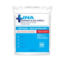Compressa gaze 11 fios lina 7,5 x 7,5 n/esteril