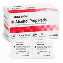 Compressas de álcool McKesson 70% isopropílico, 200 unidades Compressas de álcool McKesson 70% isopropílico, 200 unidades