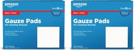 Compressas de gaze Amazon Basic Care 7,6 x 7,6 cm, 12 camadas, 50 unidades