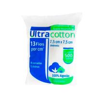 Compressas de Gaze Hidrófila 7,5 x 7,5cm Ultracotton 13 Fios - 500 Unidades Compressas de Gaze Hidrófila 7,5 x 7,5cm Ultracotton 13 Fios - 500 Unidades