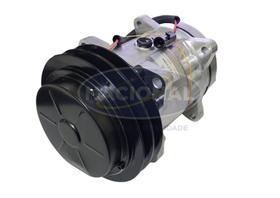 Compressor 7h15 12v polia canal 2a 150mm trator case 580m 590l mx220 mx270 magnum trator new holland tc5070 t9010 t9020 - yn437190-1290rc oem 1977958c