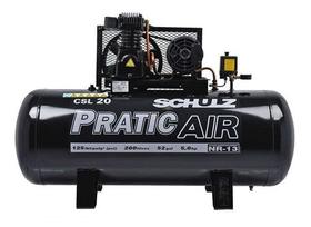 Compressor ar 20pcm 200lts triaf pratic csl20 schulz