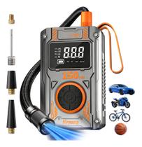 Compressor Ar Calibrador Encher Pneu Portátil Bicos Variados Compressor Ar Calibrador Encher Pneu Portátil Bicos Variados