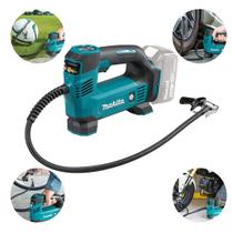 Compressor Ar Calibrador Makita 18V, com Iluminação e Medidor Digital, Ideal para Pneus e Bolas DMP180Z sem bateria