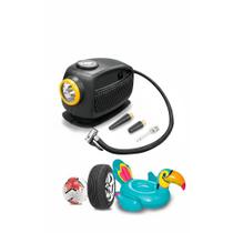 Compressor Ar Carro 12V 90W: Pneu Cheio Rápido + Lanterna LE Compressor Ar Carro 12V 90W: Pneu Cheio Rápido + Lanterna LE