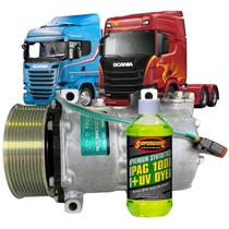 Compressor Ar Cond Caminhão Scania Pgr 2013 A 2019 Polia 10pk