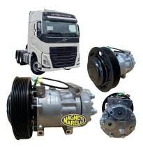 Compressor Ar Cond Caminhão Volvo Fh Polia 180mm