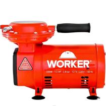 Compressor Ar Direto 1/2hp Biv 250w C/ Pistola 371629 Worker