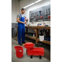 Compressor Ar Direto Bivolt 1300W + Kit Pintura Vermelho