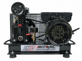 Compressor Ar Direto com Motor 1HP 4 Polos Bivolt CMI-3,0AD Motomil