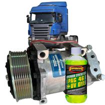 Compressor Ar Sanden Edge Caminhão Scania 7980 Polia 8pk 24v