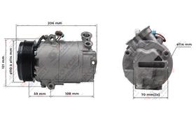 Compressor CVC 9045 125cc Astra Vectra 2006...