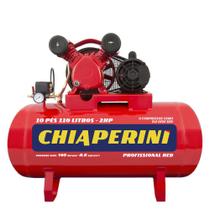 Compressor De Ar 10 Pcm 110 Litros Red Monofásico Bivolt Chiaperini