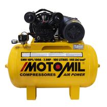Compressor de Ar 10 Pés 100L 2HP Monofásico 220V CMV-10PL/100A Motomil Unica