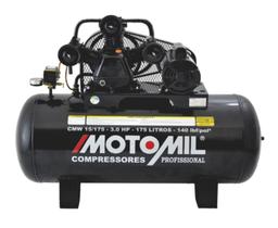 Compressor De Ar 15 Pés 175 Litros Monofásico 3 Horse Power Cmw-15/175 - Motomil
