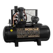 Compressor de ar 20 pés 200L 5 hp 175 lbs trifásico CSL20BR/200 - Bravo - Schulz