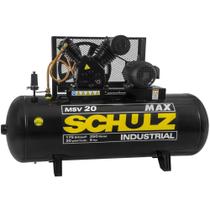 Compressor de ar 20 pés 250L 2 hp 175 libras Trifásico - Max MSV 20/250 - Schulz
