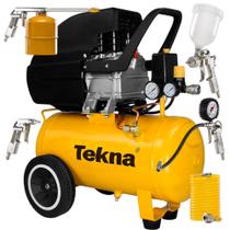 Compressor De Ar 24l 2,5hp + Kit Pintura Funilaria 5 Peças