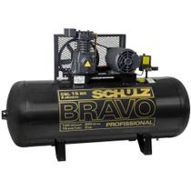 Compressor de ar 25 pés 200L 3 hp 140 libras trifásico Bravo - CSL15BR/200 - Schulz