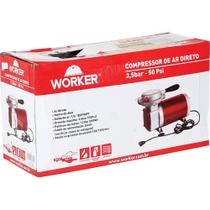 Compressor de Ar 250W com Pressão Máxima de 3,6BAR e Pistola de Pintura 371629 Worker Bivolt