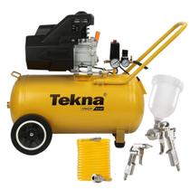 Compressor de Ar 8 pés 43L 2,5HP 220V CP8550T-2CK3 com Kit Acessórios de Pintura TEKNA-4940553