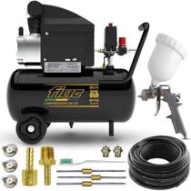 Compressor De Ar 8,2 Pés 24 Litros Fiac + Kit Completo Unic