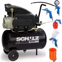 Compressor de ar 8,5 pés pratic csi 8,5/25l schulz + kit