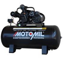 Compressor de Ar Bivolt Profissional 15 Pés 3,0HP 175 Litros 9,7Bar 1335rpm Motomil Compressor de Ar Bivolt Profissional 15 Pés 3,0HP 175 Litros 9,7Bar 1335rpm Motomil