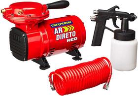 Compressor De Ar Direto Tufao Pintura Red 40psi 1/3hp Chiaperini