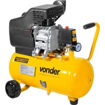 Compressor de Ar Elétrico Portátil Profissional MCV216 Monofásica 21.6L 2cv 220V 60Hz Leve Vonder amarelo