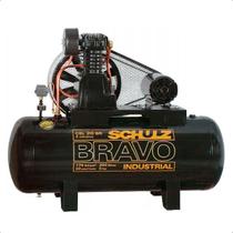 Compressor de Ar Industrial 200 Litros 5CV Trifásico 220.380V Dois Estágios Alta Pressão 175 PSI para Oficina Indústria e Ferramentas Pneumáticas