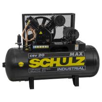 Compressor de Ar Industrial Max 20 PCM 200L 5 HP Trifásico Schulz CSV 20 MAX/200 MTA
