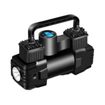 Compressor De Ar Mini 12V De Alta Potência 150PSI Com Cilindro Duplo, Inflador De Pneus Com Luz LED,