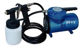 Compressor de ar mini elétrico portátil Importway Ferramentas IWCAD-1/4HP azul 110V/220V