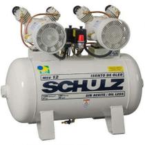 Compressor de Ar Odontológico Schulz MSV12 100 Litros 120 Libras 2 cv 220v Monofásico Isento de Óleo Compressor de Ar Odontológico Schulz MSV12 100 Litros 120 Libras 2 cv 220v Monofásico Isento de Óleo