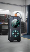 Compressor De Ar Portátil 12V 5400mAh Com Visor Digital