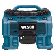 Compressor de Ar Portátil 160PSI 18V Com 3 Bicos WS2961.9 WESCO Compressor de Ar Portátil 160PSI 18V Com 3 Bicos WS2961.9 WESCO