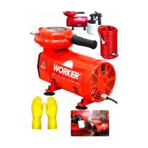 Compressor De Ar Portátil Direto Bivolt Worker 370w Tufãozin