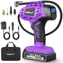 Compressor de Ar Portátil Kachiari 20V - Inflador de Pneus - Roxo