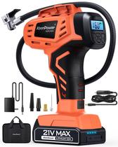 Compressor de Ar Portátil KeenPower 21V Sem Fio - com Bateria e Inflador de Pneus