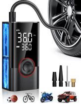 Compressor de Ar Portátil OMQ 150PSI com Inflador de Pneus e Luz LED
